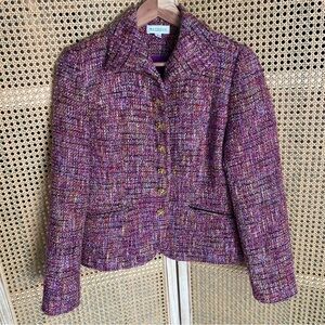 Methode Pink Tweed Jacket Size 6